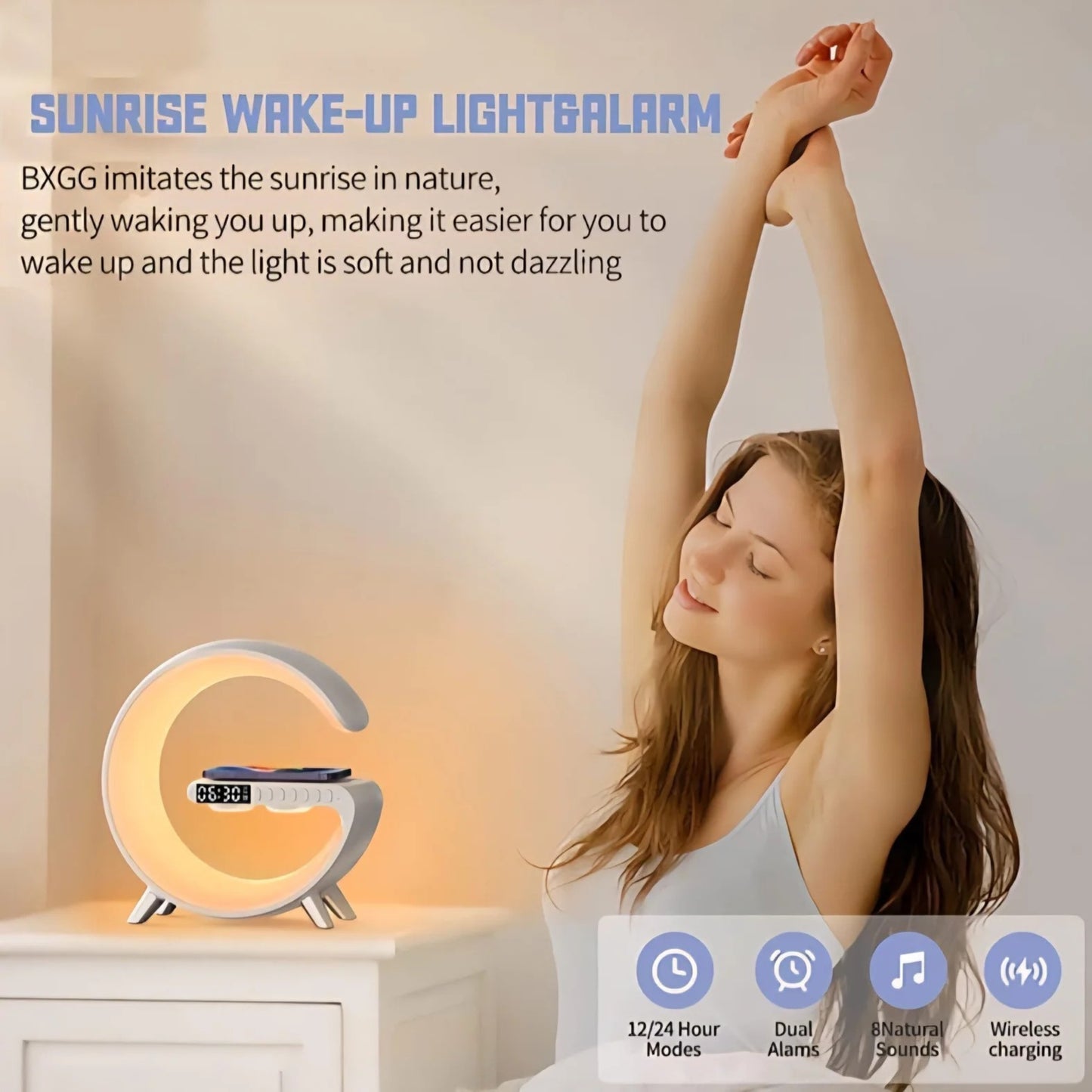 G-Lamp BT 2301 LED Wireless Charging Bluetooth Speaker – 3 in 1 Lamp + Charger + Speaker