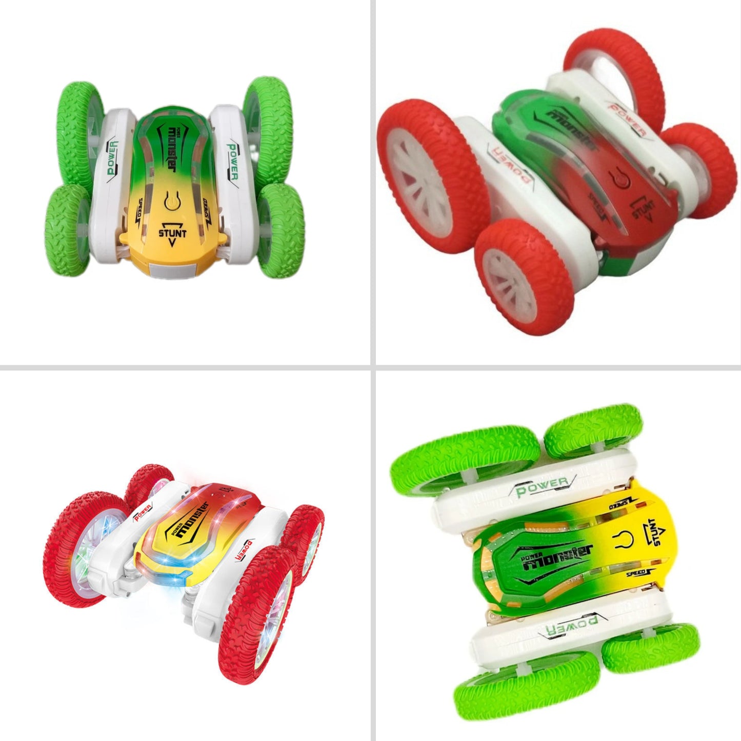 Stunt Car LED Word Show 360° Spinning RC Car with Music & Lights | Rechargeable Remote Control Car for Kids