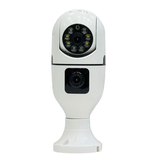 V380 Smart Net WiFi Dual Lens 1080P Security Camera | 360° Panoramic Night Vision Bulb CCTV for Home & Office