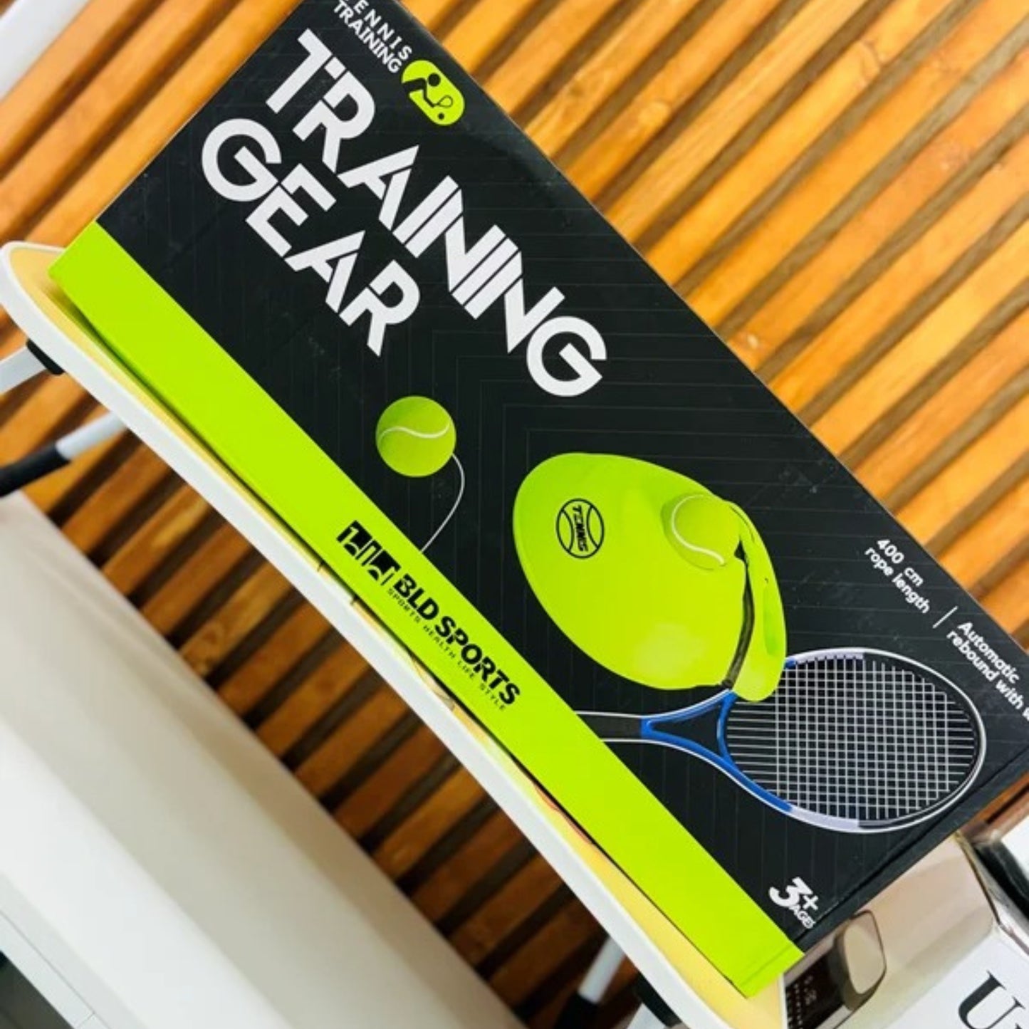 Tennis Training Gear for Kids & Beginners – Solo Practice Rebound Trainer with Racket, Ball & 400 cm Rope