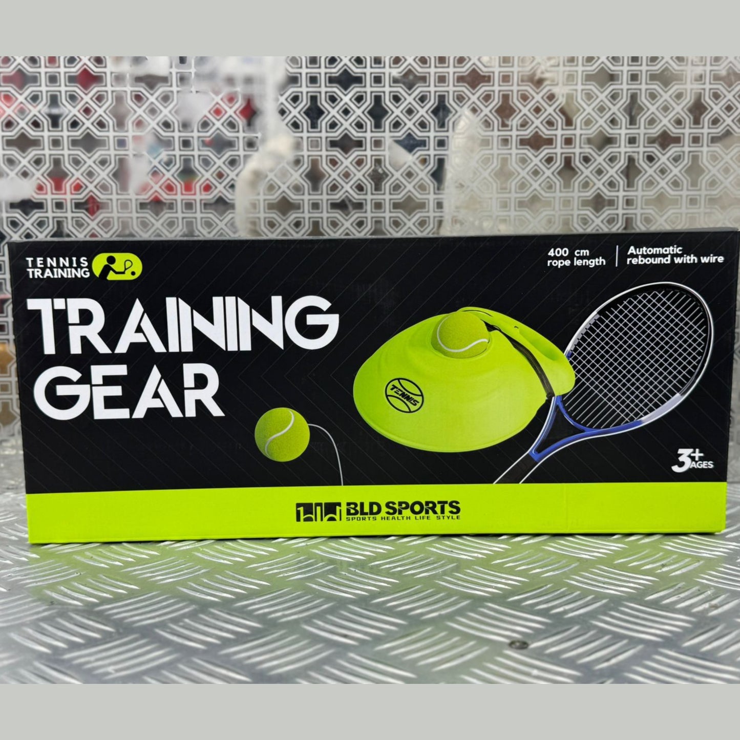 Tennis Training Gear for Kids & Beginners – Solo Practice Rebound Trainer with Racket, Ball & 400 cm Rope