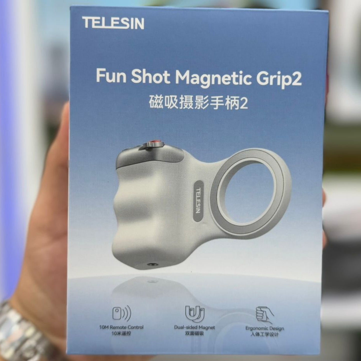 TELESIN Fun Shot Magnetic Grip 2 with Wireless Remote