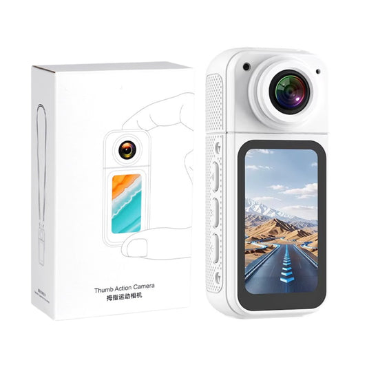 Thumb Action Camera 2.7K HD | 180° Rotating Lens | WiFi DV Mini Sports & Vlogging Camera with Magnetic Mount