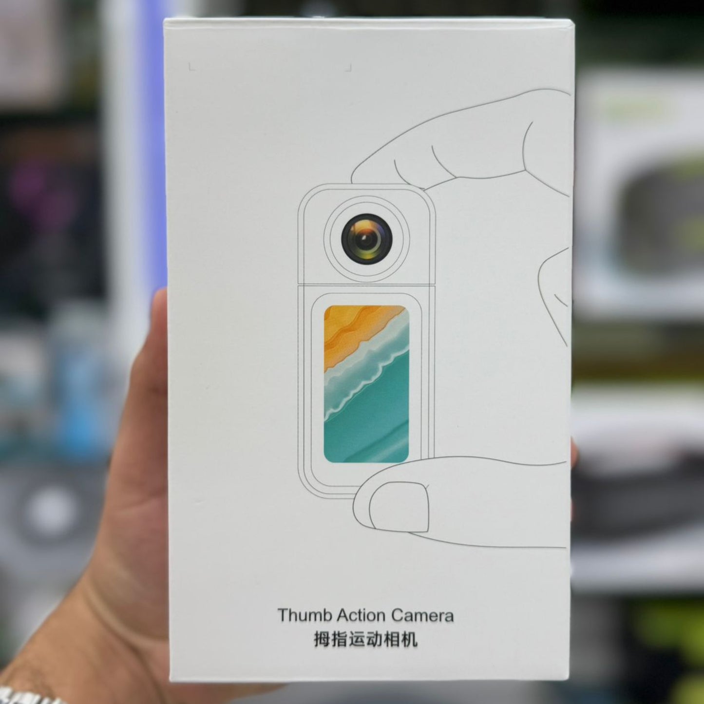 Thumb Action Camera 2.7K HD | 180° Rotating Lens | WiFi DV Mini Sports & Vlogging Camera with Magnetic Mount