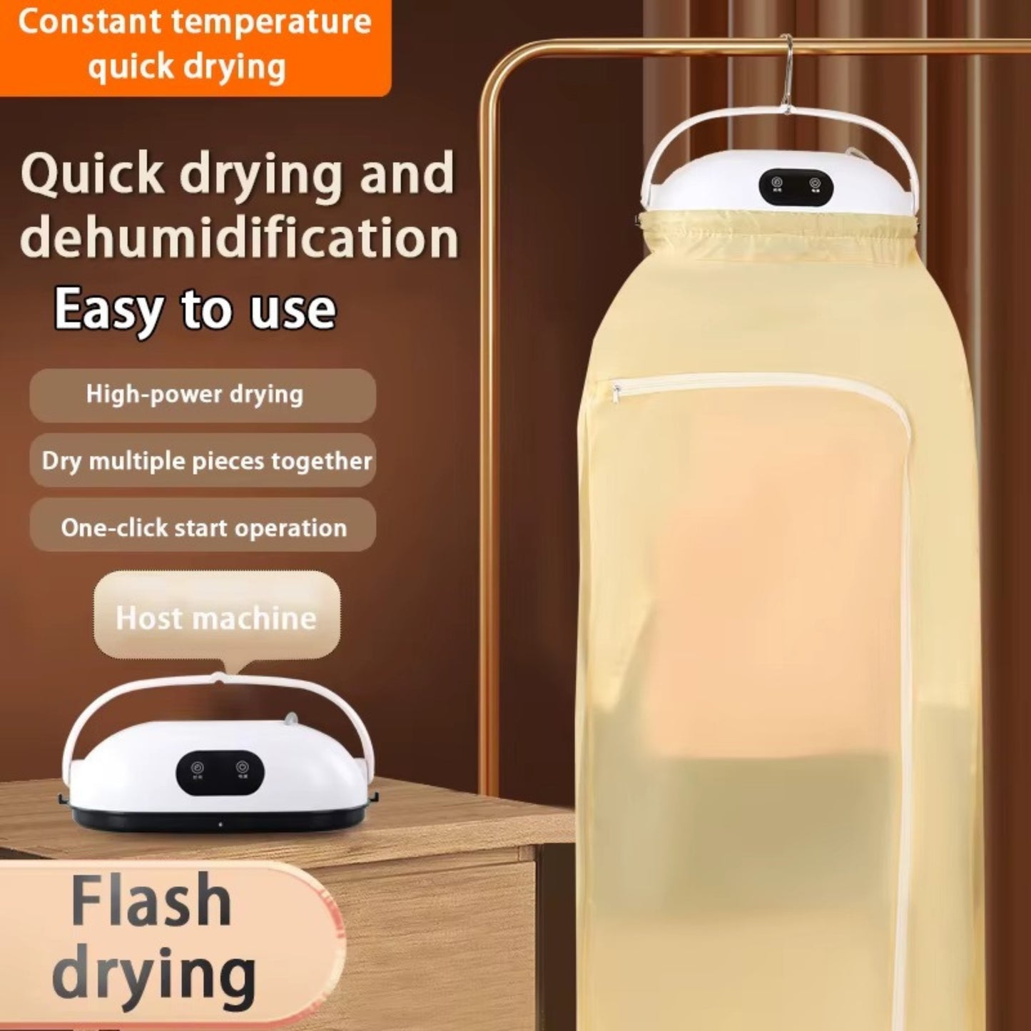 Folding Clothes Dryer AM-400 | Portable Folding Dryer for Home, Apartment, RV & Travel | Quick-Dry Mini Dryer Machine for Light Clothes, Underwear & Baby Wear