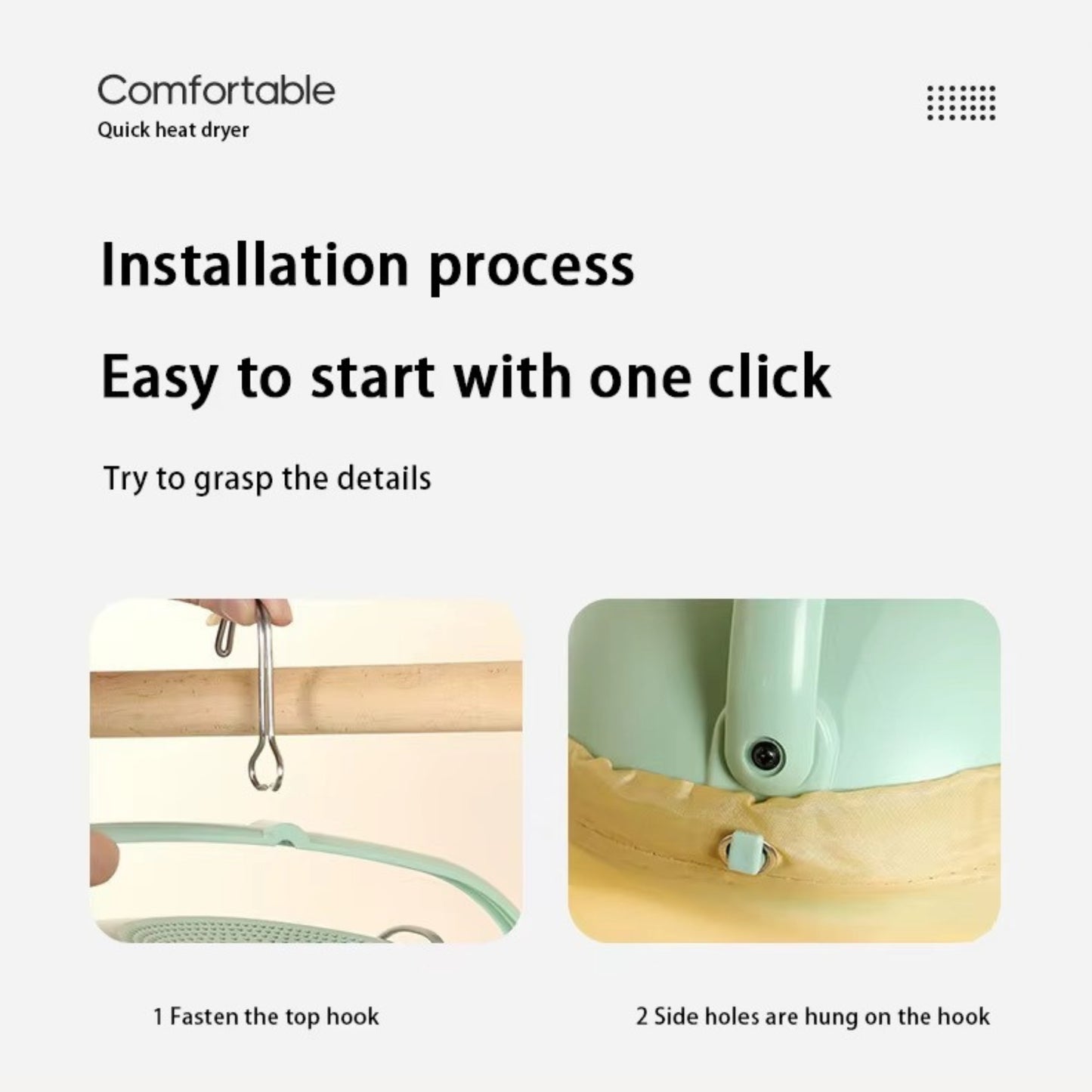 Folding Clothes Dryer AM-400 | Portable Folding Dryer for Home, Apartment, RV & Travel | Quick-Dry Mini Dryer Machine for Light Clothes, Underwear & Baby Wear