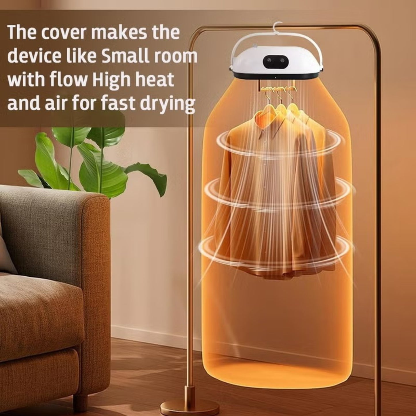 Folding Clothes Dryer AM-400 | Portable Folding Dryer for Home, Apartment, RV & Travel | Quick-Dry Mini Dryer Machine for Light Clothes, Underwear & Baby Wear