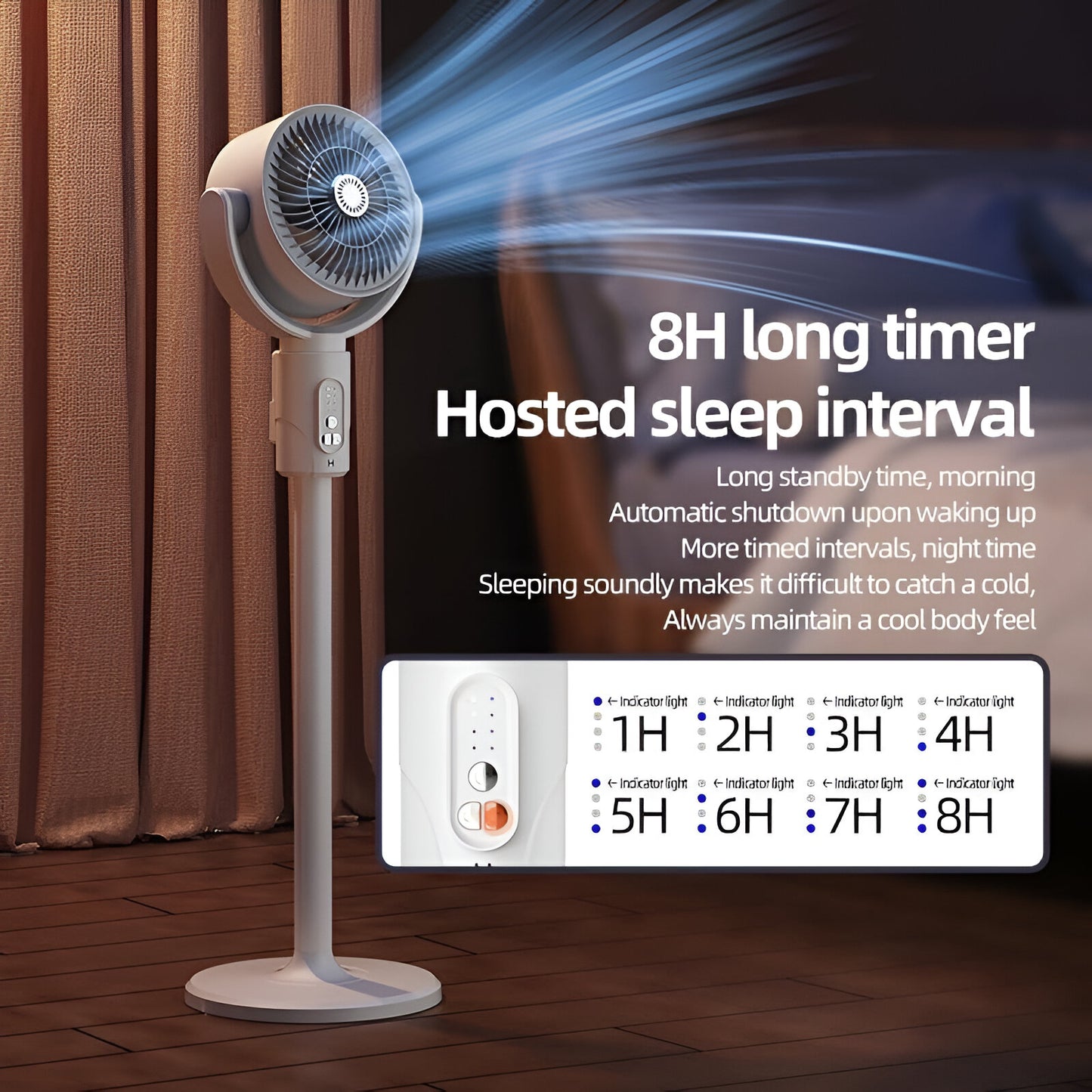 F1 3-in-1 Rechargeable Air Circulation Fan – Remote Control, Adjustable Speed, Intelligent Timing, Wide Angle Air Supply