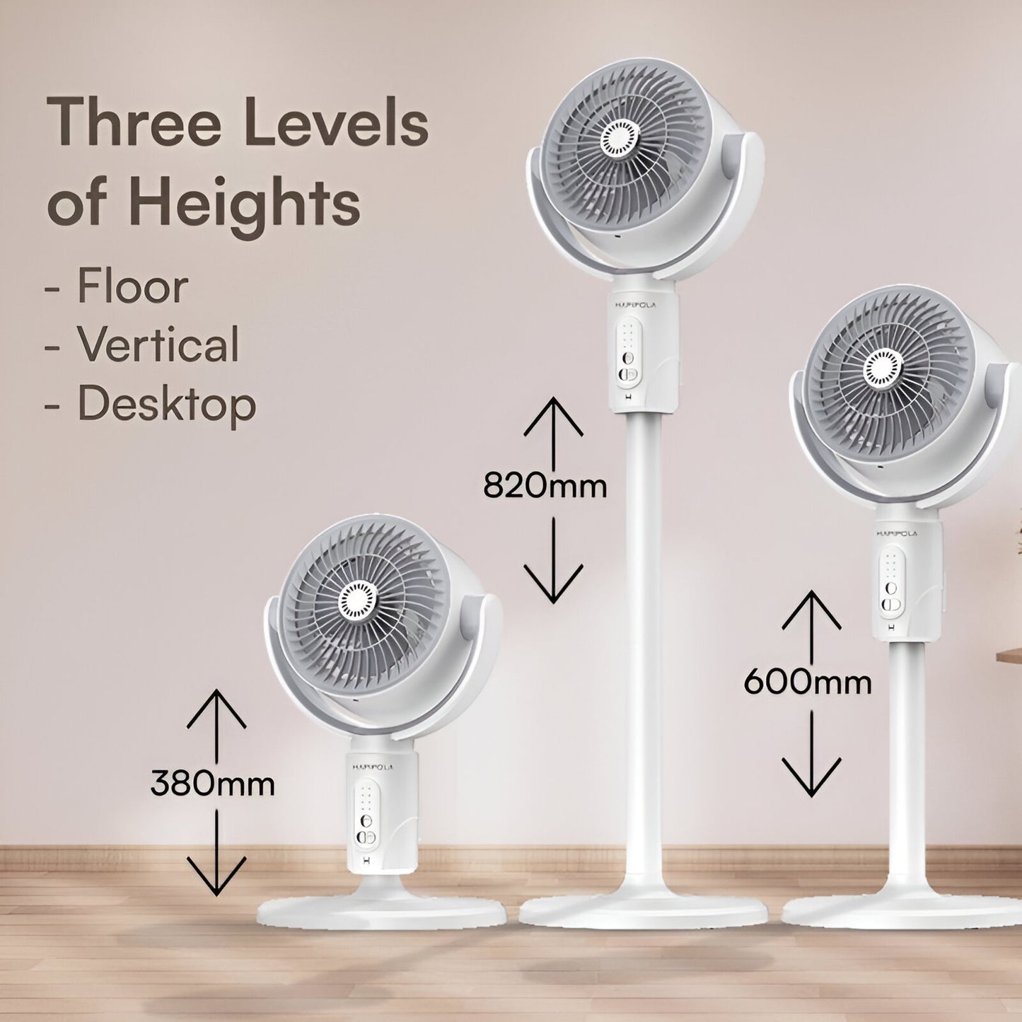 F1 3-in-1 Rechargeable Air Circulation Fan – Remote Control, Adjustable Speed, Intelligent Timing, Wide Angle Air Supply