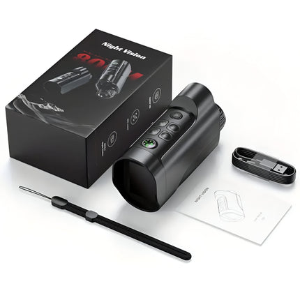 Night Vision Camera with 10x Digital Zoom & Red Dot Sight – 800M Range, Starlight Sensor, Day/Night Use, Photo & Video Capture