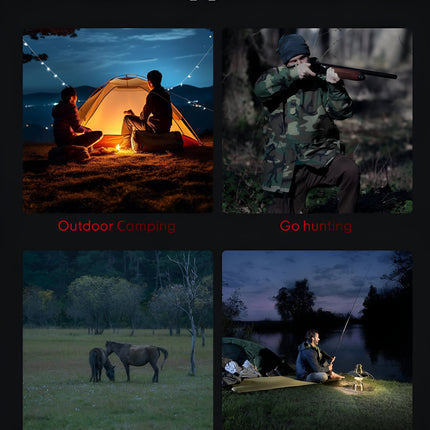 Night Vision Camera with 10x Digital Zoom & Red Dot Sight – 800M Range, Starlight Sensor, Day/Night Use, Photo & Video Capture