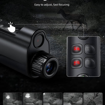 Night Vision Camera with 10x Digital Zoom & Red Dot Sight – 800M Range, Starlight Sensor, Day/Night Use, Photo & Video Capture