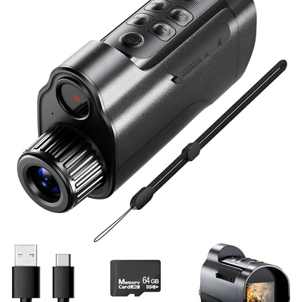 Night Vision Camera with 10x Digital Zoom & Red Dot Sight – 800M Range, Starlight Sensor, Day/Night Use, Photo & Video Capture