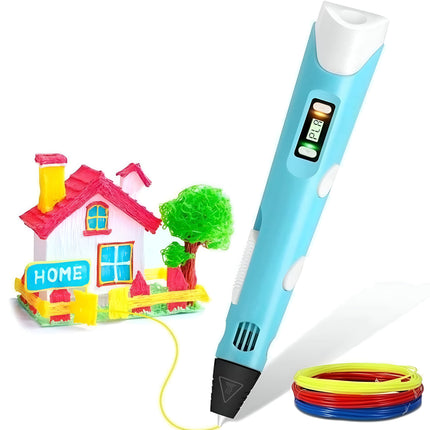 3D Pen for Kids & Adults – Stepless Speed, LCD Display, Safe Nozzle, with PLA Filaments & Accessories
