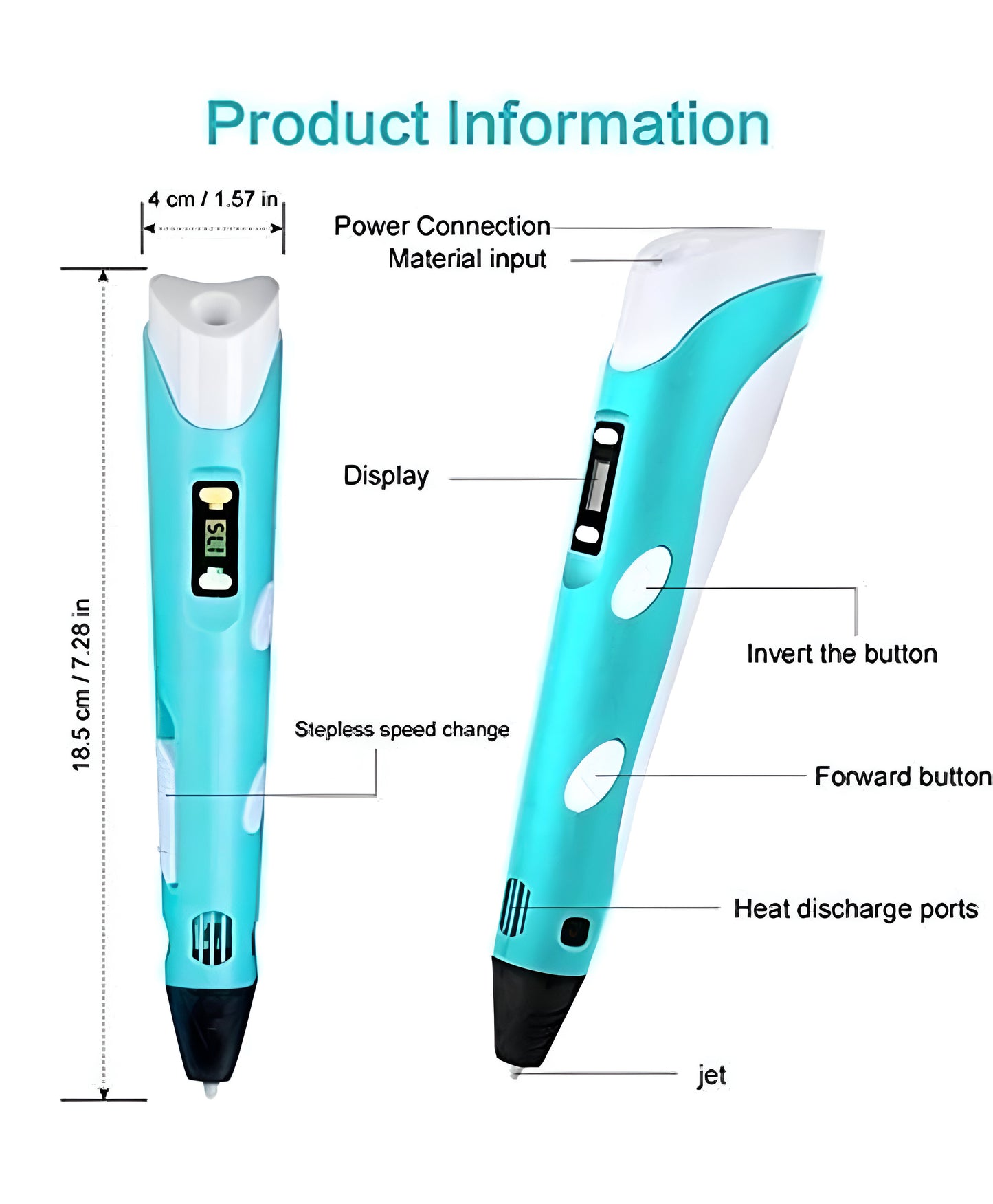 3D Pen for Kids & Adults – Stepless Speed, LCD Display, Safe Nozzle, with PLA Filaments & Accessories