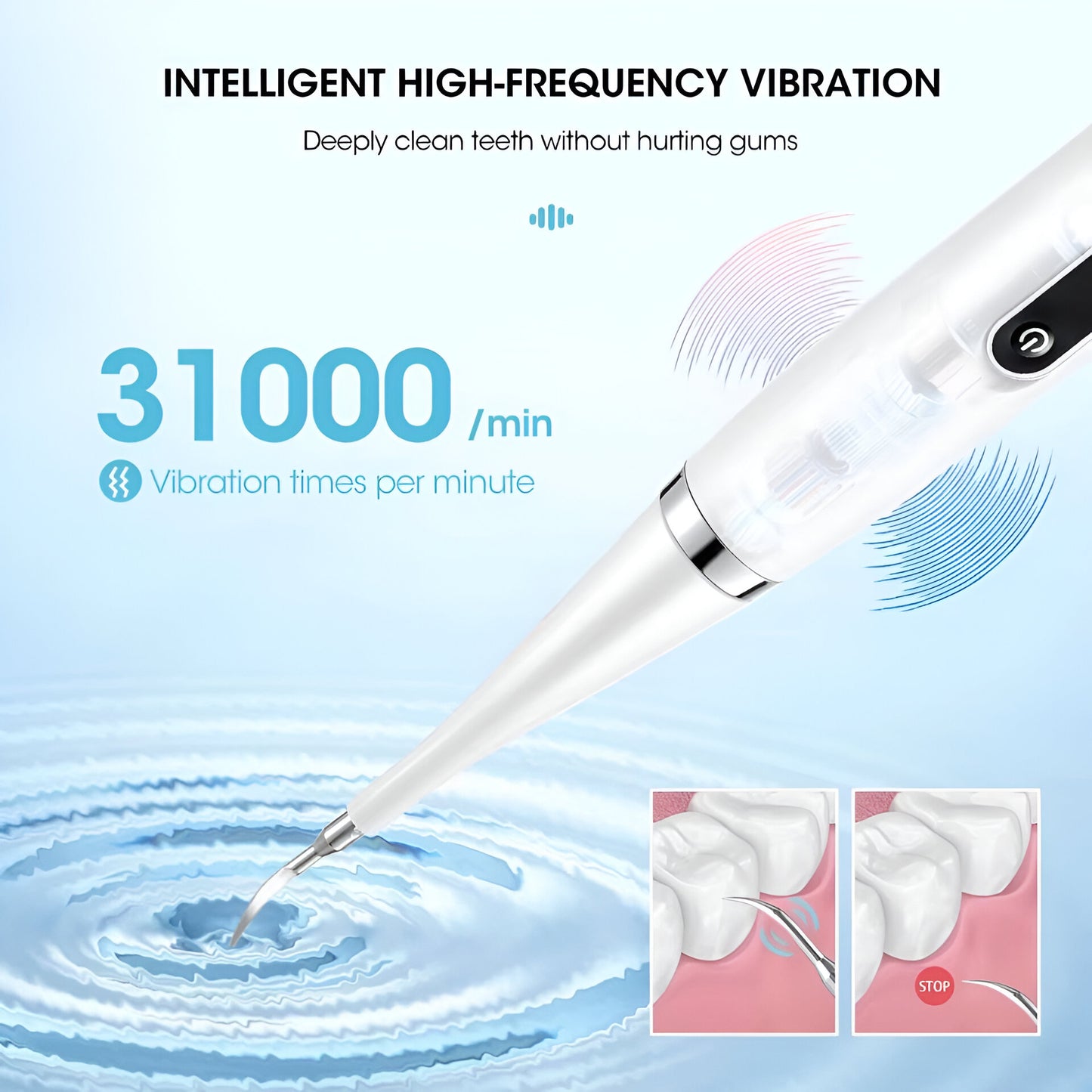 Electric Teeth Cleaner & Extra Soft Toothbrush – 5 Modes, USB Rechargeable, Waterproof Dental Scaler Kit