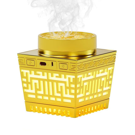 HONTON SQ-209P Portable Electric Incense Bakhoor Burner with Complete Holy Quran | Bluetooth Speaker, Azan Reminder, Remote Control & LED Light