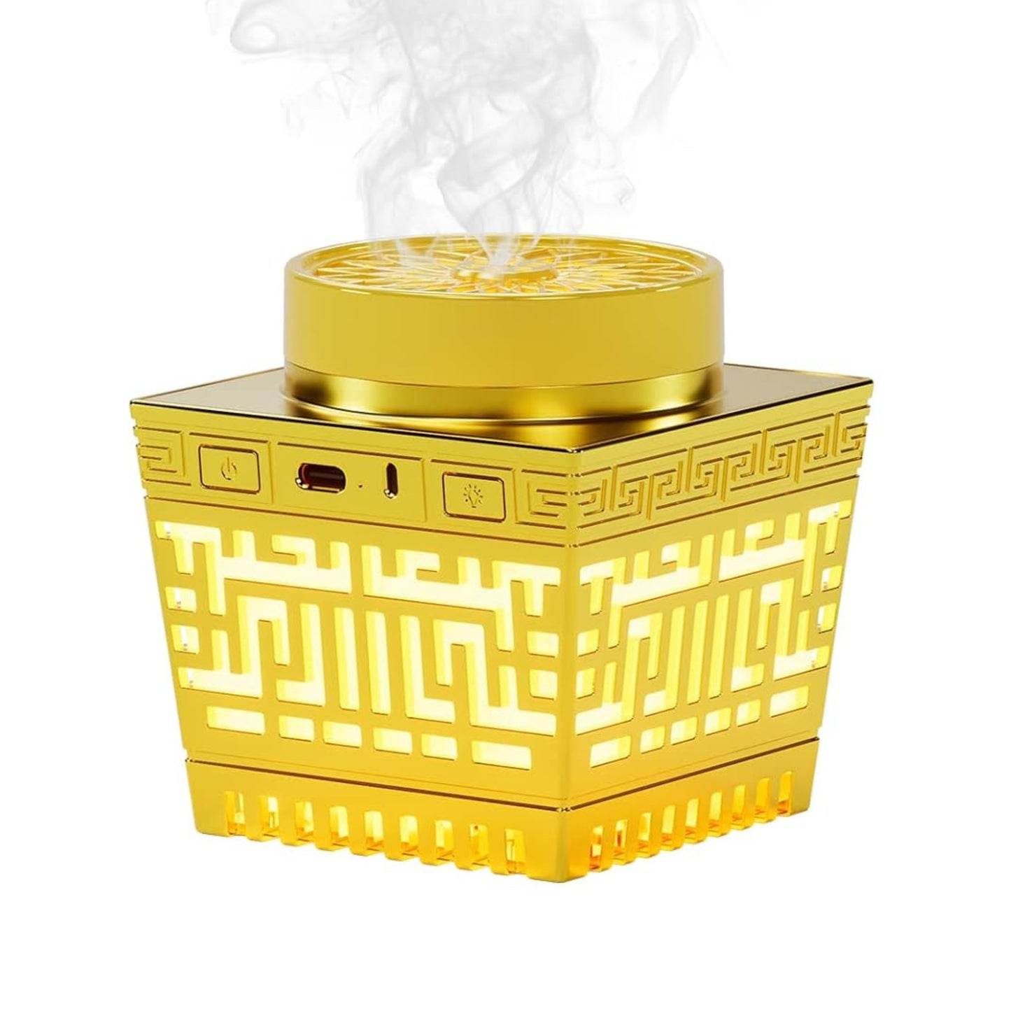 HONTON SQ-209P Portable Electric Incense Bakhoor Burner with Complete Holy Quran | Bluetooth Speaker, Azan Reminder, Remote Control & LED Light