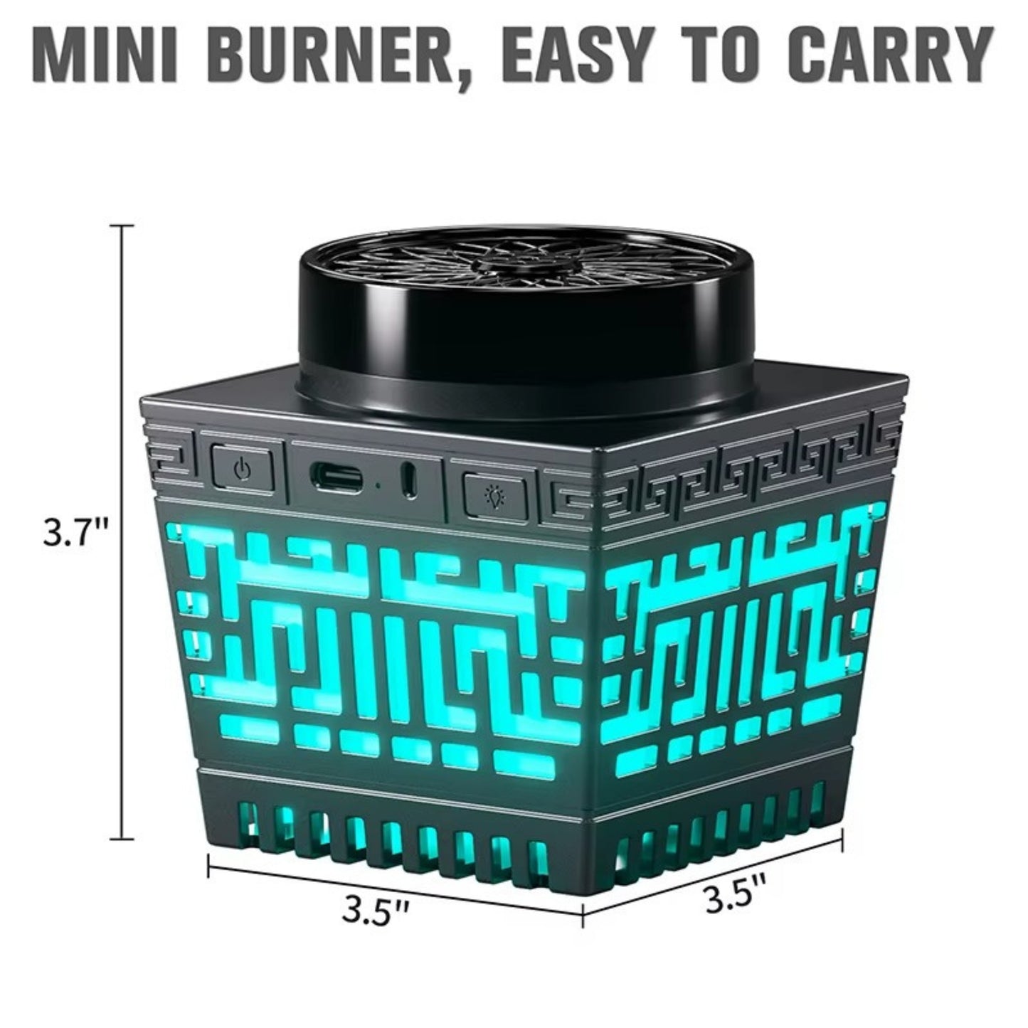 HONTON SQ-209P Portable Electric Incense Bakhoor Burner with Complete Holy Quran | Bluetooth Speaker, Azan Reminder, Remote Control & LED Light