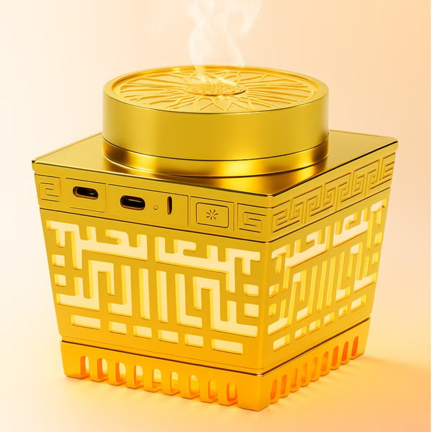HONTON SQ-209P Portable Electric Incense Bakhoor Burner with Complete Holy Quran | Bluetooth Speaker, Azan Reminder, Remote Control & LED Light