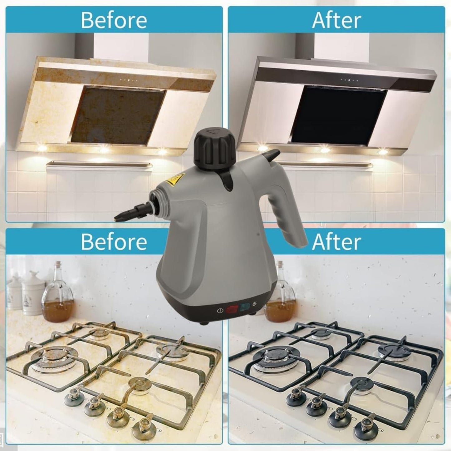 TOBI TB-967 Portable Steam Cleaner 1500W | Deluxe 15-in-1 Multi-Surface Cleaning Machine with Accessories