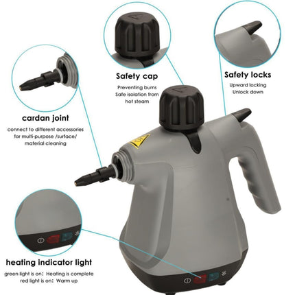 TOBI TB-967 Portable Steam Cleaner 1500W | Deluxe 15-in-1 Multi-Surface Cleaning Machine with Accessories