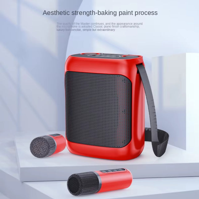 YS-220 Portable Bluetooth Karaoke Speaker with Dual Wireless Microphones | Outdoor & Indoor Bluetooth 5.0 Speaker with Voice Effects