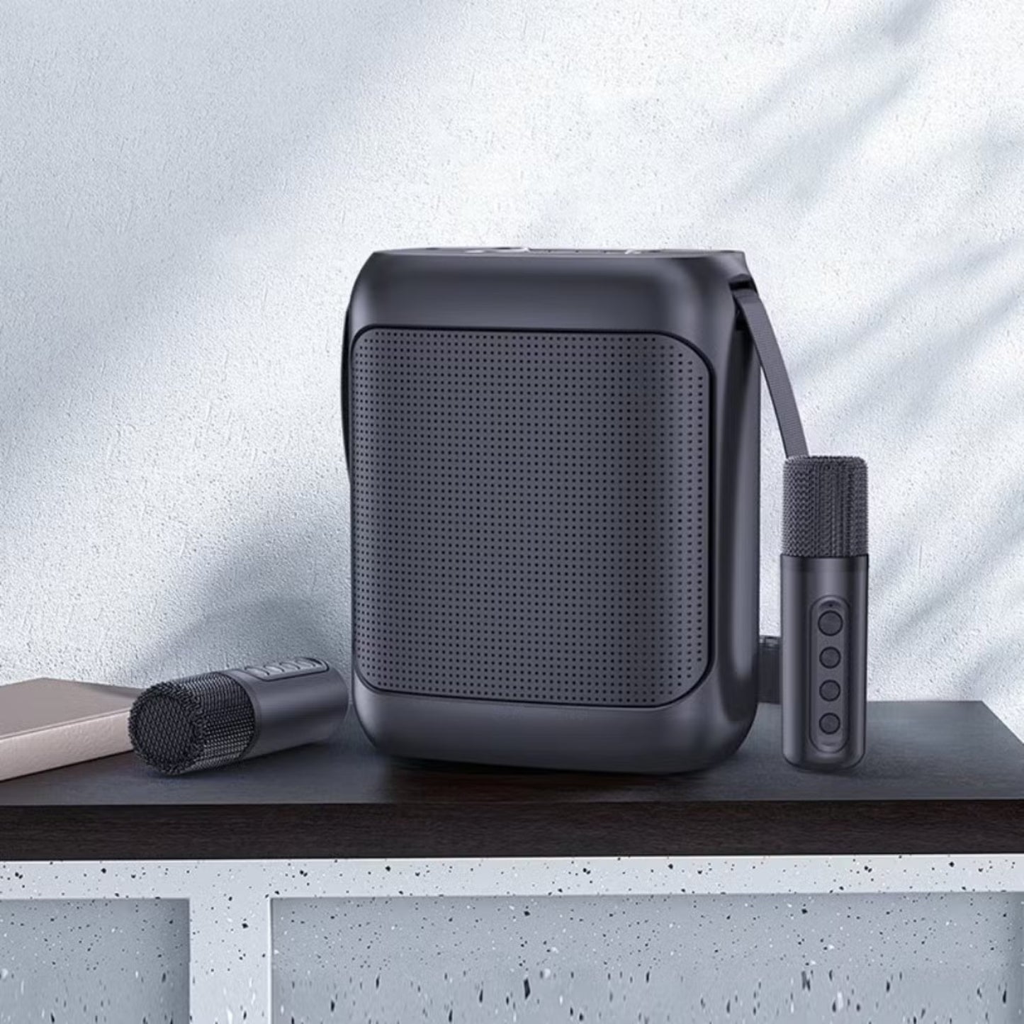 YS-220 Portable Bluetooth Karaoke Speaker with Dual Wireless Microphones | Outdoor & Indoor Bluetooth 5.0 Speaker with Voice Effects