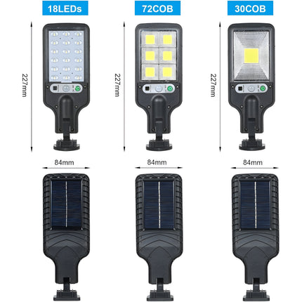 Solar Powered Sensor Street Lamp – Outdoor LED Wall Security Light with Motion Detection