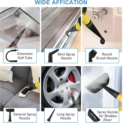 Portable Handheld Steam Cleaner | High-Temperature Pressurized Steam Cleaning Machine with 10 Accessories – For Home, Car, Kitchen, Bathroom, Sofa, and Window
