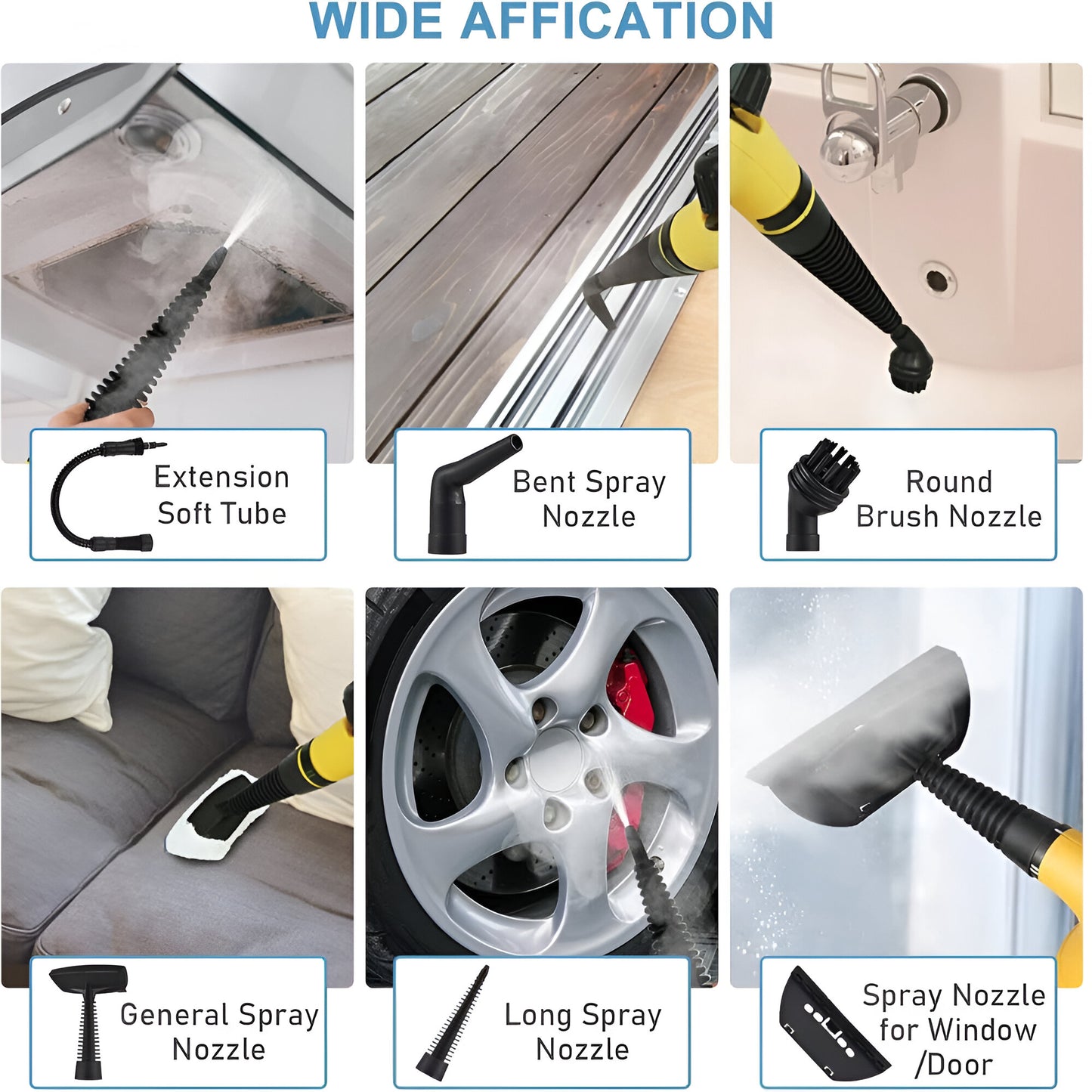 Portable Handheld Steam Cleaner | High-Temperature Pressurized Steam Cleaning Machine with 10 Accessories – For Home, Car, Kitchen, Bathroom, Sofa, and Window