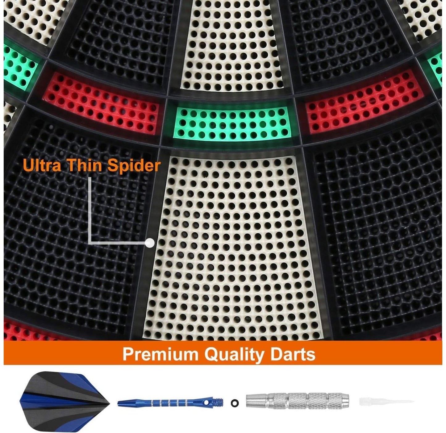 Electronic Dart 4 Board Set with LED Display – 27 Games, 243 Variations, Soft-Tip Safety Darts