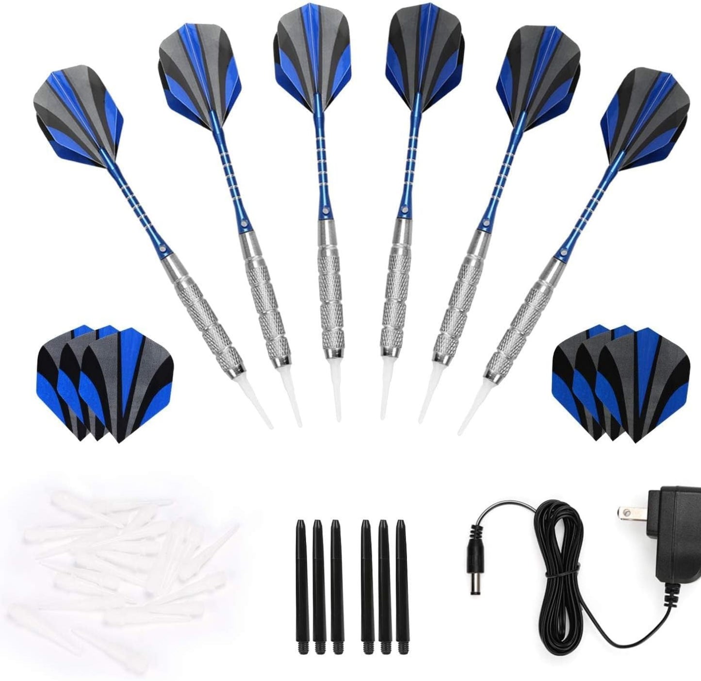 Electronic Dart 4 Board Set with LED Display – 27 Games, 243 Variations, Soft-Tip Safety Darts