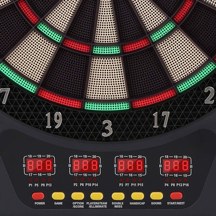 Electronic Dart 4 Board Set with LED Display – 27 Games, 243 Variations, Soft-Tip Safety Darts