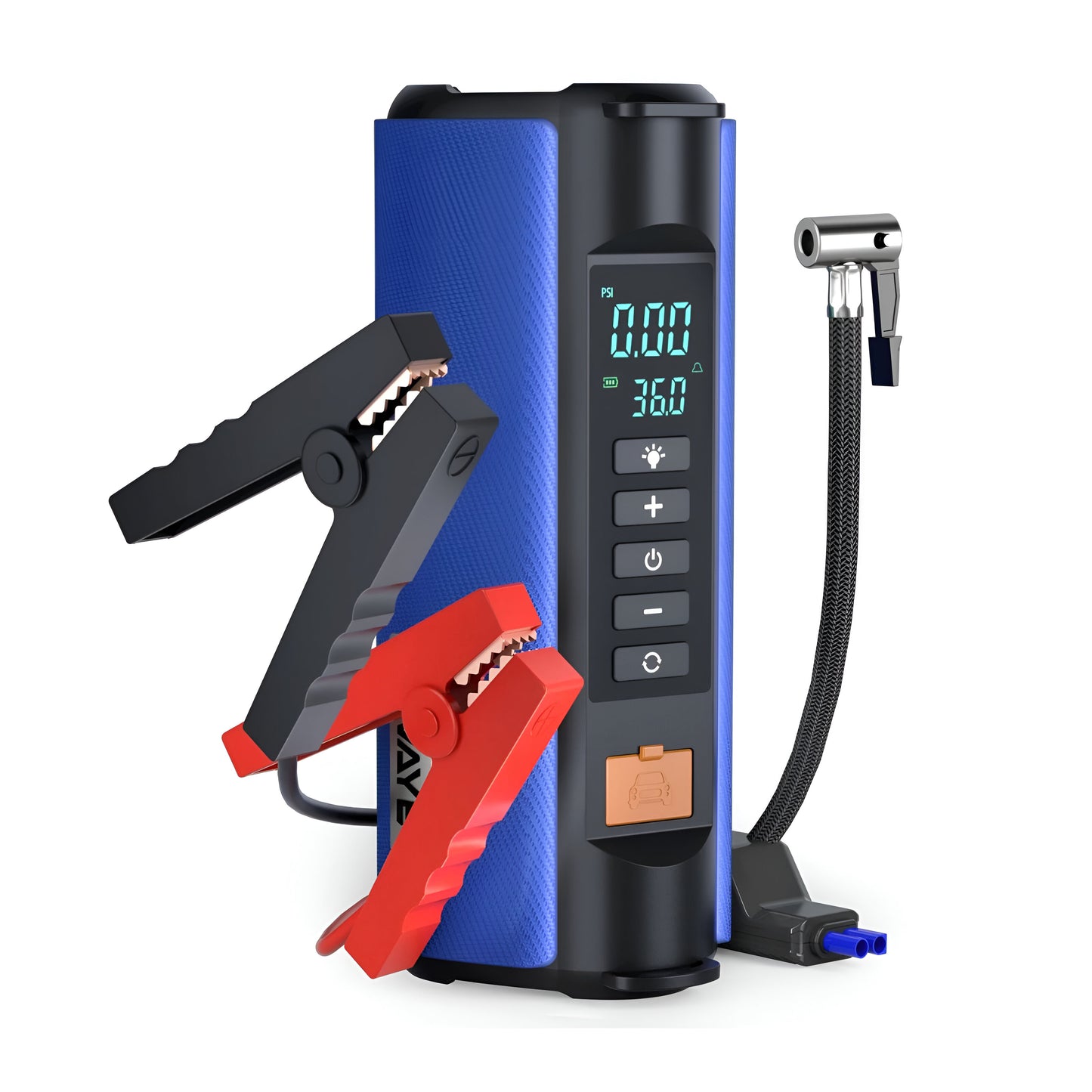 TS03 4-in-1 Jump Starter & Air Pump | 10000mAh Power Bank, Tire Inflator & LED Flashlight