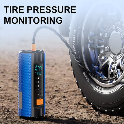 TS03 4-in-1 Jump Starter & Air Pump | 10000mAh Power Bank, Tire Inflator & LED Flashlight