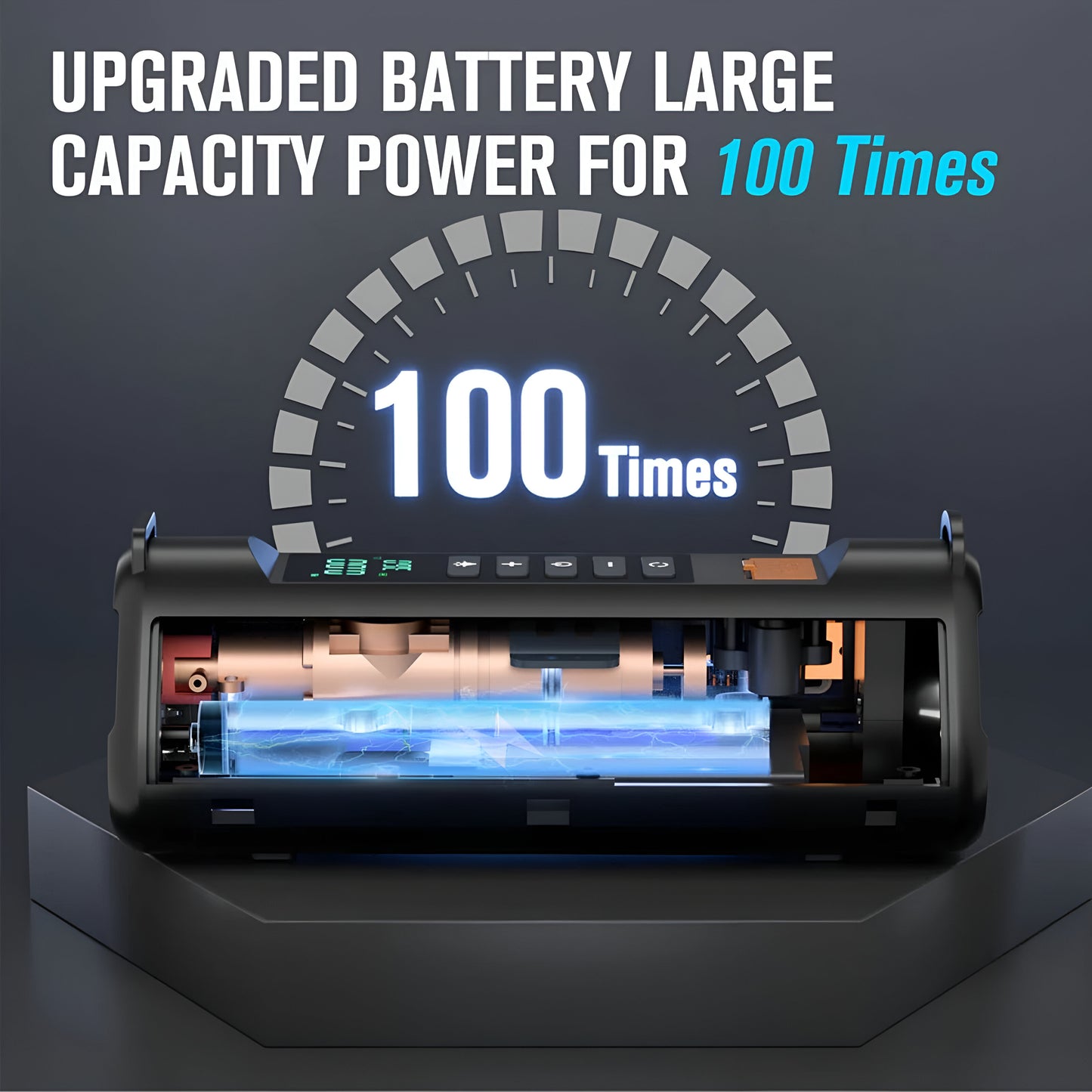 TS03 4-in-1 Jump Starter & Air Pump | 10000mAh Power Bank, Tire Inflator & LED Flashlight