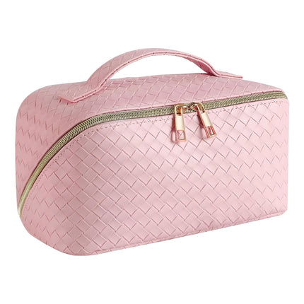 Makeup Bag – Large Capacity | Waterproof Travel Cosmetic Organizer with Handle & Divider