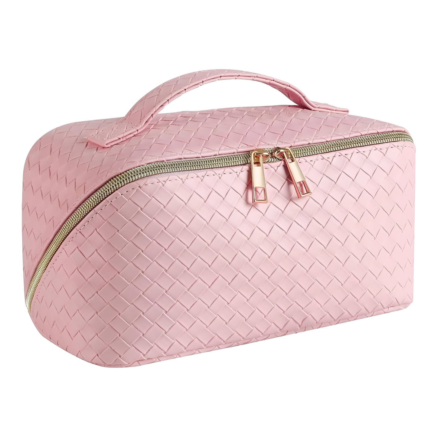 Makeup Bag – Large Capacity | Waterproof Travel Cosmetic Organizer with Handle & Divider