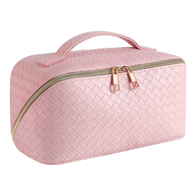 Makeup Bag – Large Capacity | Waterproof Travel Cosmetic Organizer with Handle & Divider