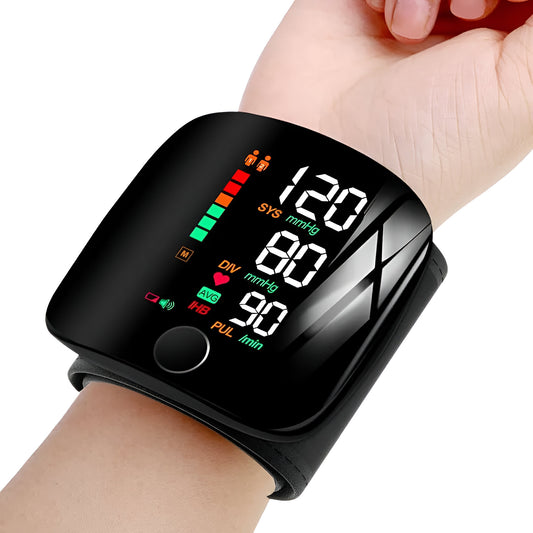 Wrist Electronic Sphygmomanometer – Voice Broadcast, 2-User Memory, Portable Health Tracker