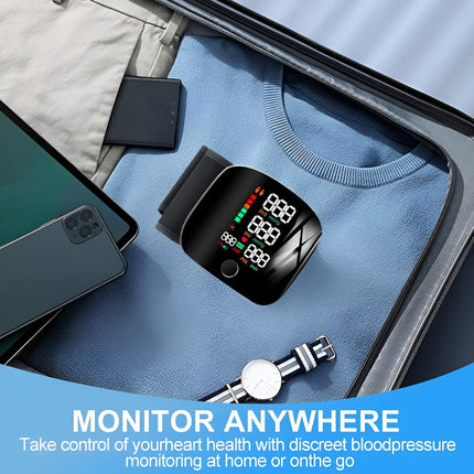 Wrist Electronic Sphygmomanometer – Voice Broadcast, 2-User Memory, Portable Health Tracker