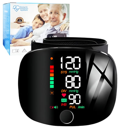Wrist Electronic Sphygmomanometer – Voice Broadcast, 2-User Memory, Portable Health Tracker