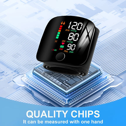 Wrist Electronic Sphygmomanometer – Voice Broadcast, 2-User Memory, Portable Health Tracker