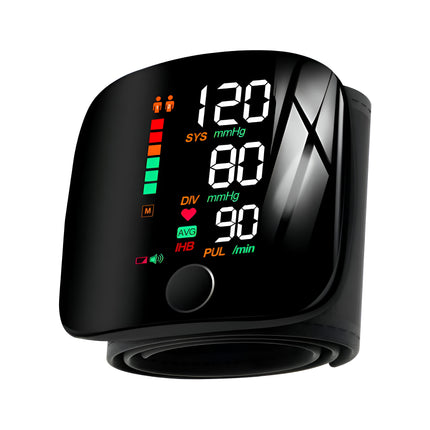 Wrist Electronic Sphygmomanometer – Voice Broadcast, 2-User Memory, Portable Health Tracker