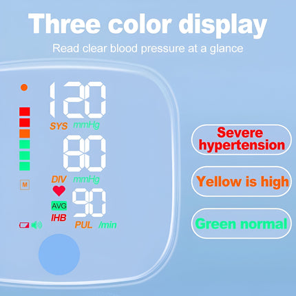 Wrist Electronic Sphygmomanometer – Voice Broadcast, 2-User Memory, Portable Health Tracker