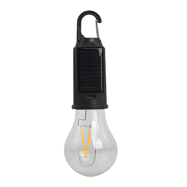 Solar Camping Lamp – Waterproof LED Light with Hook & Type-C Charging