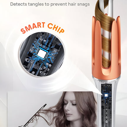 SHEGLAM HAIR Auto Curler - Automatic Curling Iron with Fast Heating, 3 Temperature Settings, 2-Way Rotation, Anti-Scald & Tangle-Free Design