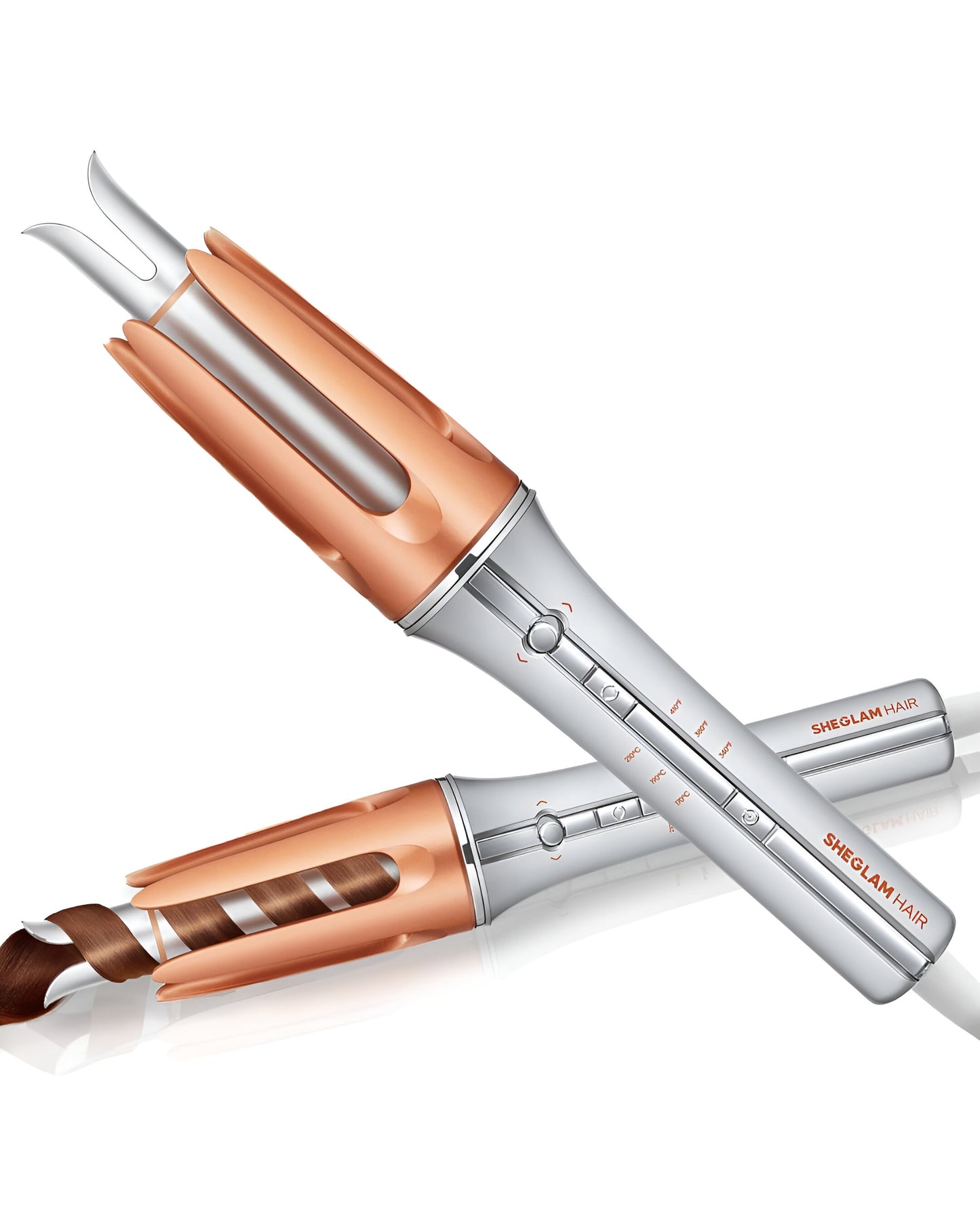 SHEGLAM HAIR Auto Curler - Automatic Curling Iron with Fast Heating, 3 Temperature Settings, 2-Way Rotation, Anti-Scald & Tangle-Free Design