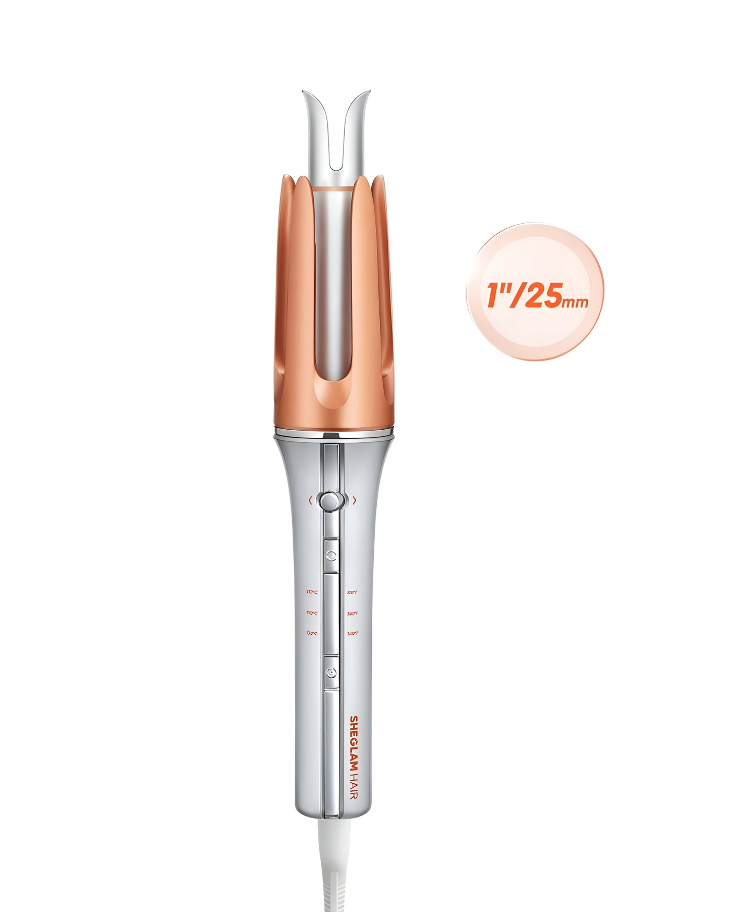 SHEGLAM HAIR Auto Curler - Automatic Curling Iron with Fast Heating, 3 Temperature Settings, 2-Way Rotation, Anti-Scald & Tangle-Free Design